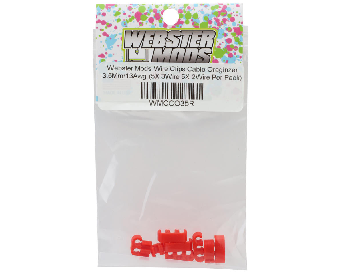 Webster Mods Wires & Cables Organizer Clips (Red) (13AWG)