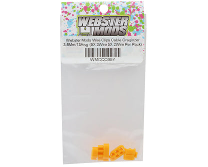 Webster Mods Wires & Cables Organizer Clips (Yellow) (13AWG)