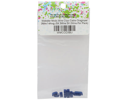 Webster Mods Wires & Cables Organizer Clips (Blue) (14AWG)