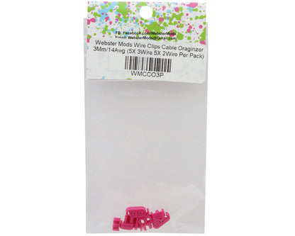 Webster Mods Wires & Cables Organizer Clips (Pink) (14AWG)