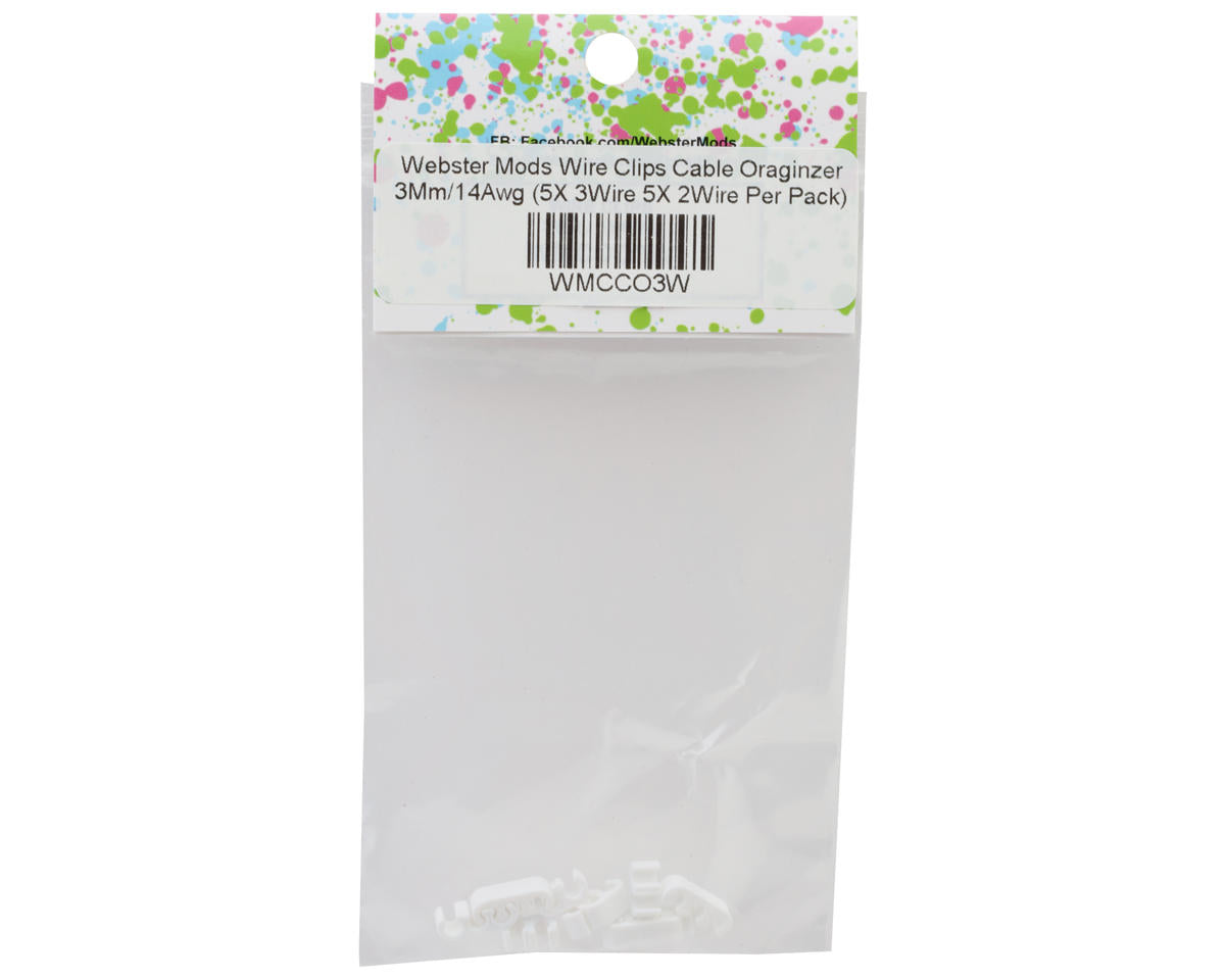 Webster Mods Wires & Cables Organizer Clips (White) (14AWG)