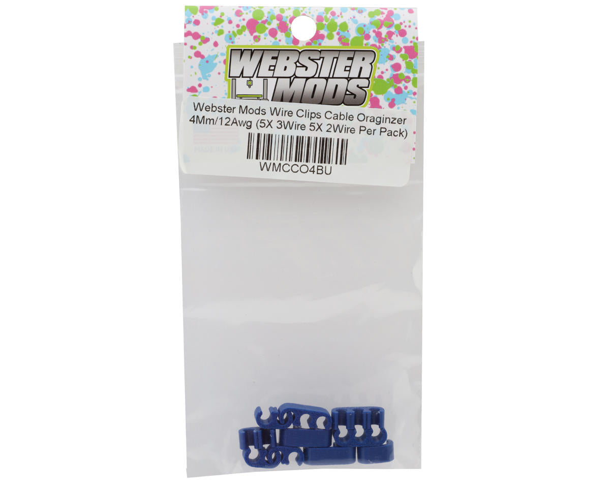 Webster Mods Wires & Cables Organizer Clips (Blue) (12AWG)