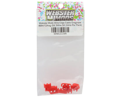 Webster Mods Wires & Cables Organizer Clips (Red) (12AWG)