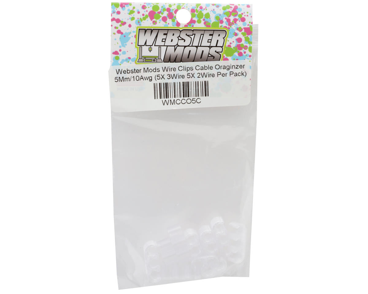 Webster Mods Wires & Cables Organizer Clips (Clear) (10AWG)