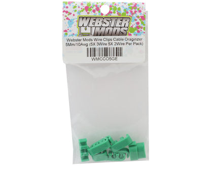 Webster Mods Wires & Cables Organizer Clips (Green) (10AWG)