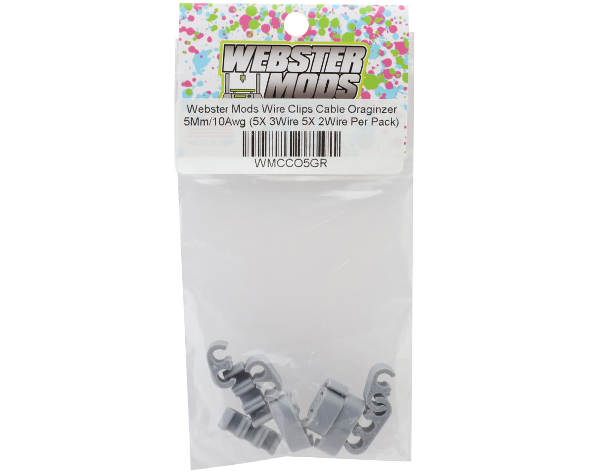 Webster Mods Wires & Cables Organizer Clips (Grey) (10AWG)