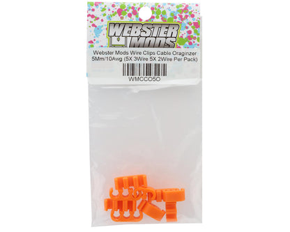 Webster Mods Wires & Cables Organizer Clips (Orange) (10AWG)