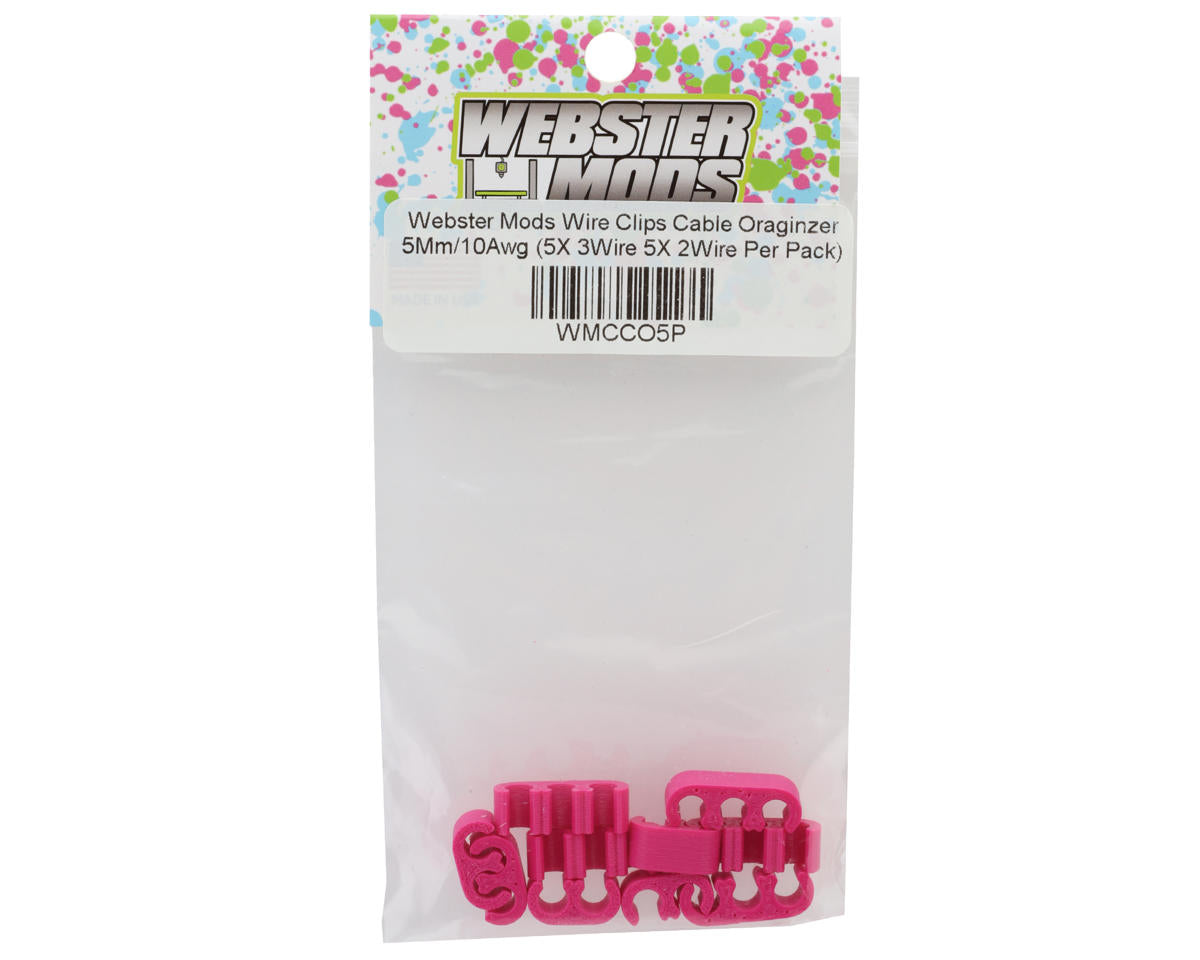 Webster Mods Wires & Cables Organizer Clips (Pink) (10AWG)