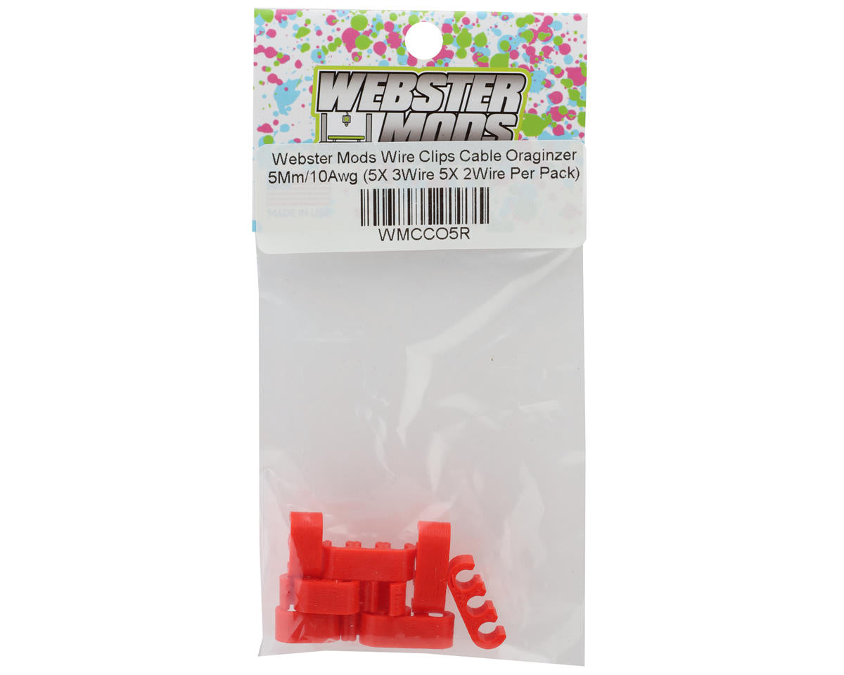 Webster Mods Wires & Cables Organizer Clips (Red) (10AWG)
