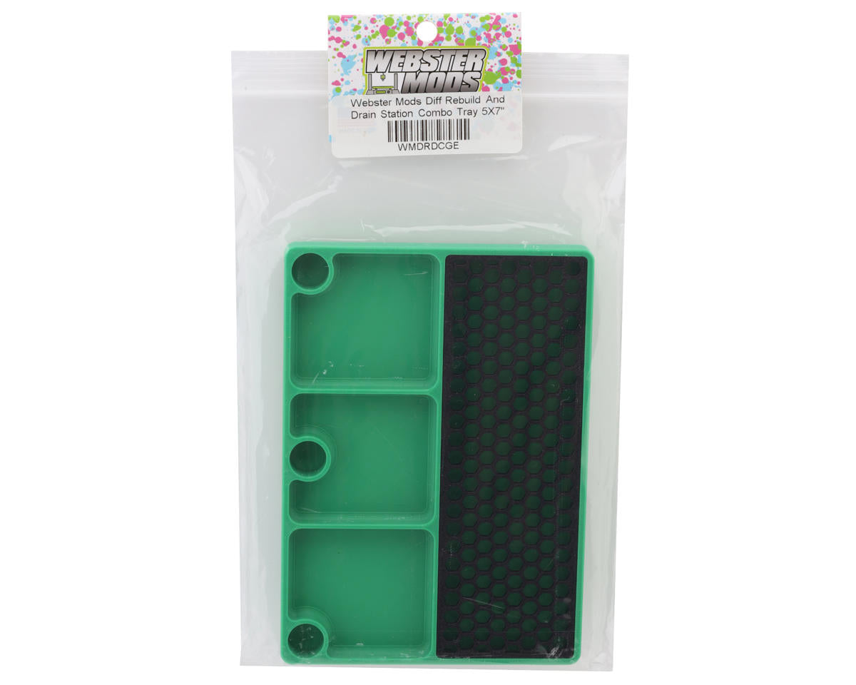 Webster Mods Differential Rebuild & Drain Tray (Green) (178x127mm)