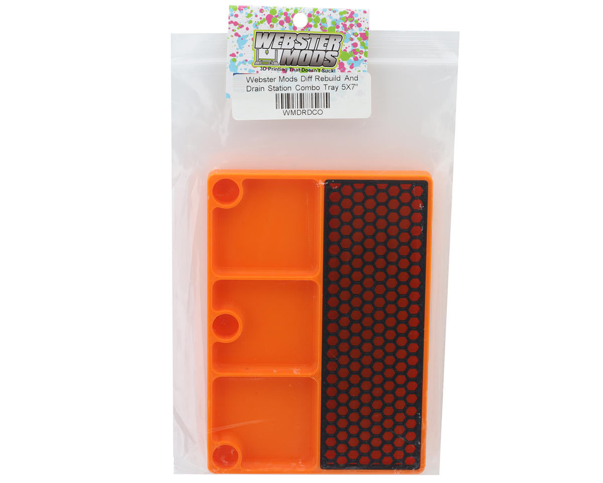 Webster Mods Differential Rebuild & Drain Tray (Orange) (178x127mm)