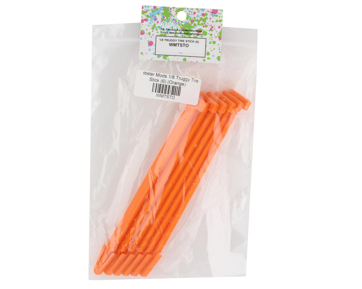 Webster Mods 1/8 Buggy/Truggy Tire Stick (6) (Orange)