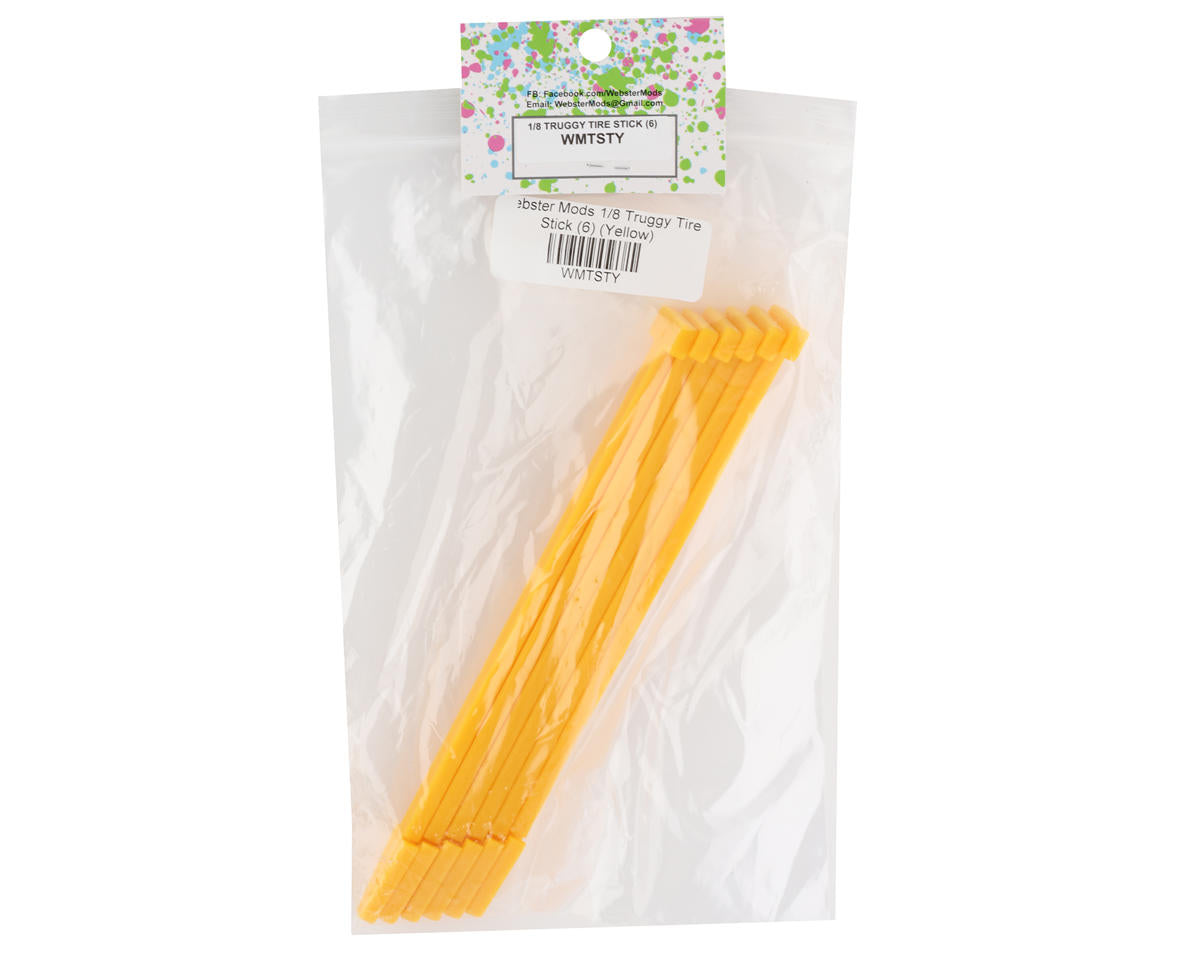 Webster Mods 1/8 Buggy/Truggy Tire Stick (6) (Yellow)
