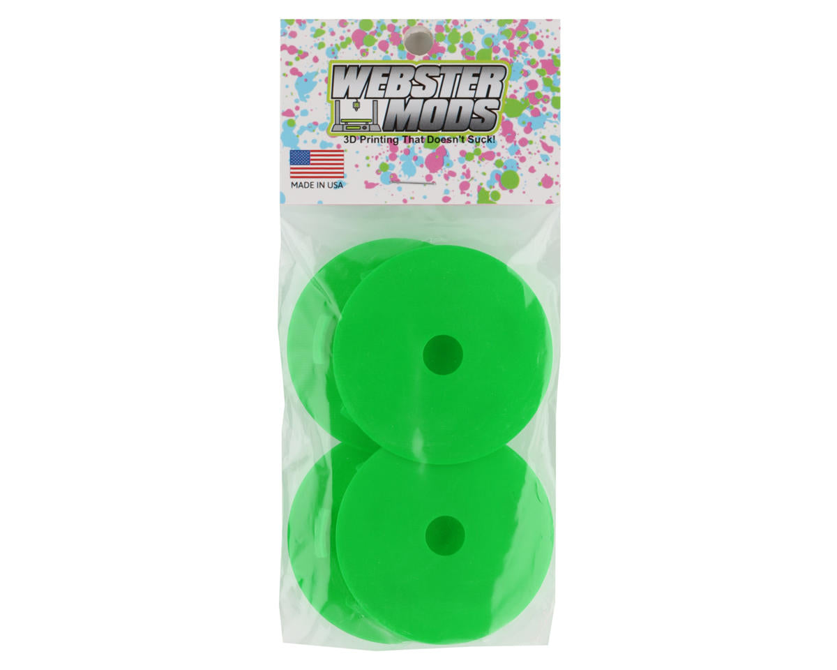 Webster Mods Solid Spoked Wheel Mud Plugs for Traxxas Slash (Green) (4)