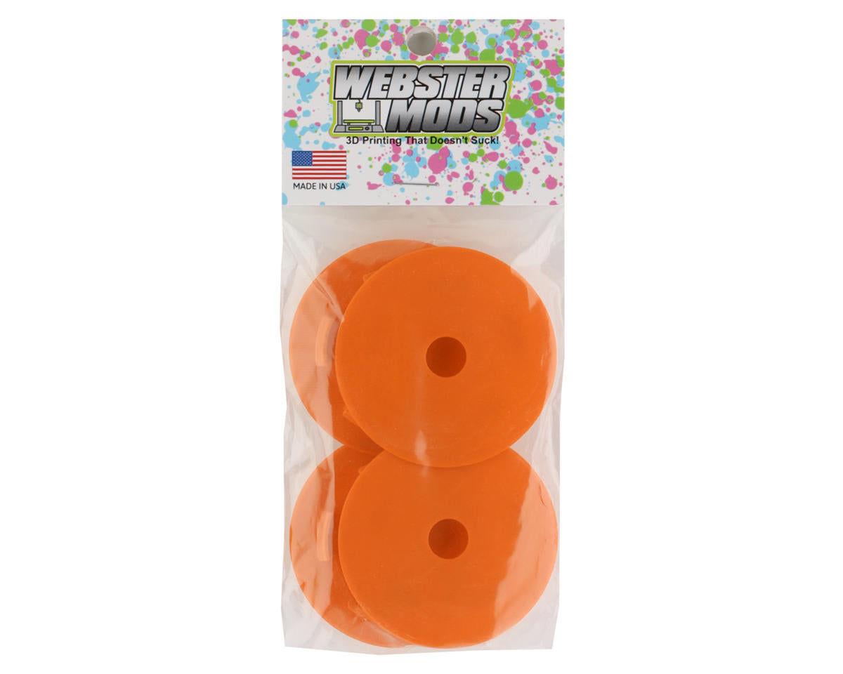 Webster Mods Solid Spoked Wheel Mud Plugs for Traxxas Slash (Orange) (4)