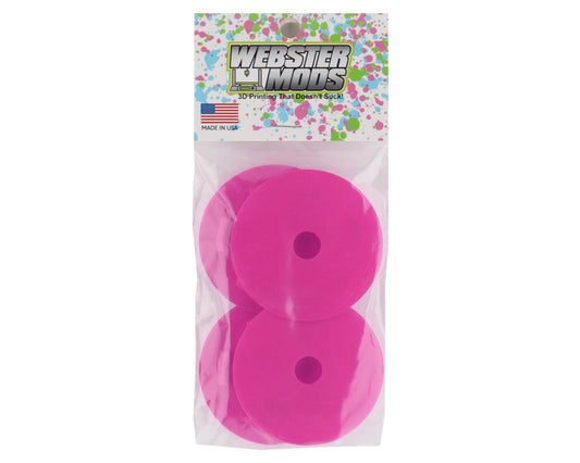 Webster Mods Split Spoked Wheel Mud Plugs for Traxxas Slash (Pink) (4)