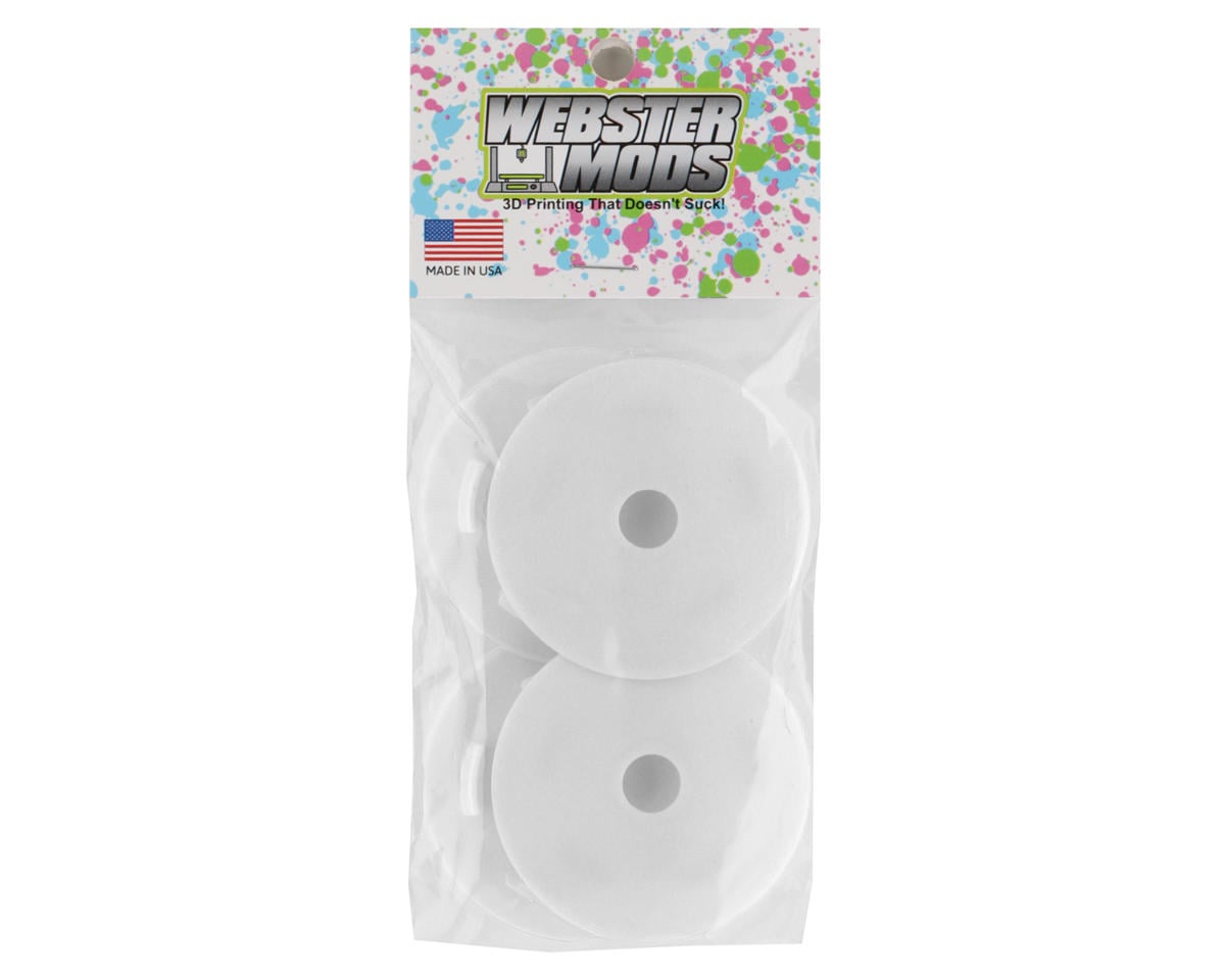 Webster Mods Split Spoked Wheel Mud Plugs for Traxxas Slash (White) (4)