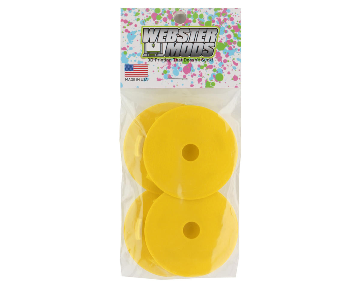 Webster Mods Split Spoked Wheel Mud Plugs for Traxxas Slash (Yellow) (4)