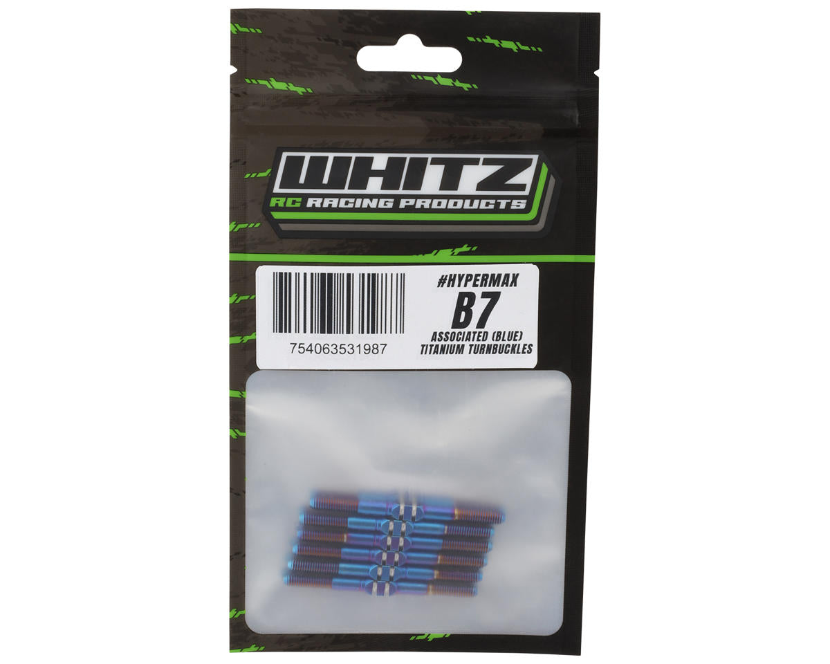 Whitz Racing Products HyperMax RC10B7/B7D 3.5mm Titanium Turnbuckles (Blue) (6)