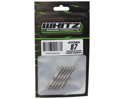 Whitz Racing Products HyperMax RC10B7/B7D 3.5mm Titanium Turnbuckles (Silver)