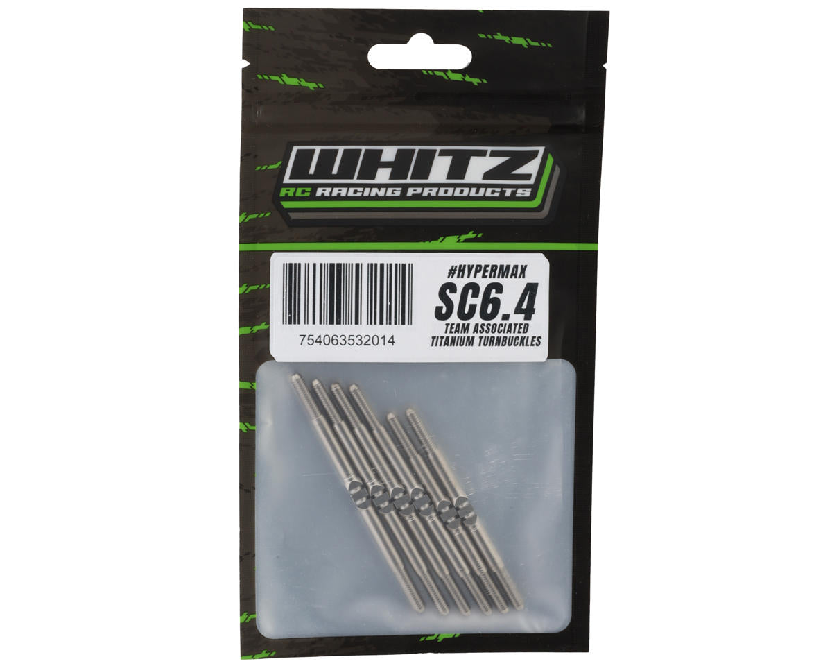 Whitz Racing Products HyperMax RC10SC6.4 3.5mm Titanium Turnbuckles (Silver) (6)