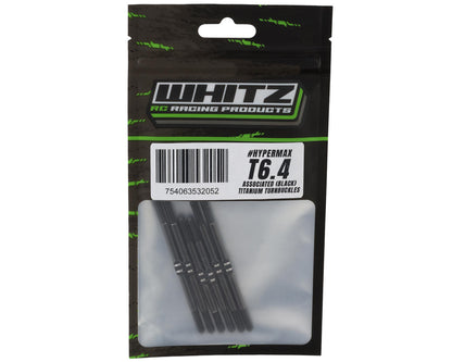 Whitz Racing Products HyperMax RC10T6.4 3.5mm Titanium Turnbuckles (Black) (6)