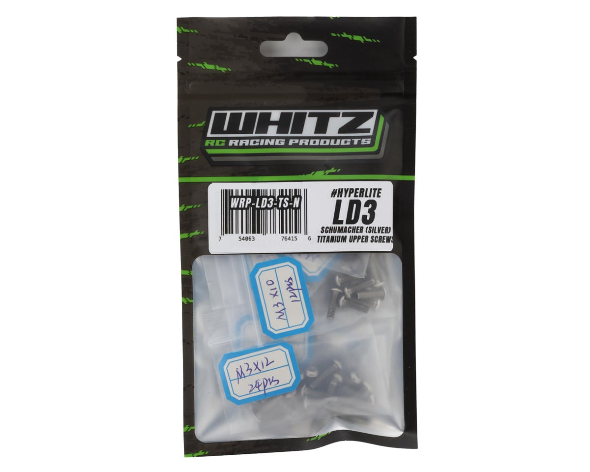 Whitz Racing Products Schumacher Cougar LD3 HyperLite Titanium Upper Screws Kit