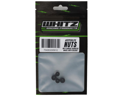 Whitz Racing Products 4mm Flanged Wheel Nuts (Black) (4)