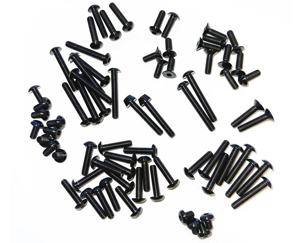 Whitz Racing Products HyperLite TLR 22X-4 Titanium Upper Screw Kit (Black)