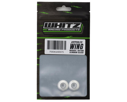 Whitz Racing Products CNC Aluminum Low Profile Wing Washers (Silver) (2)