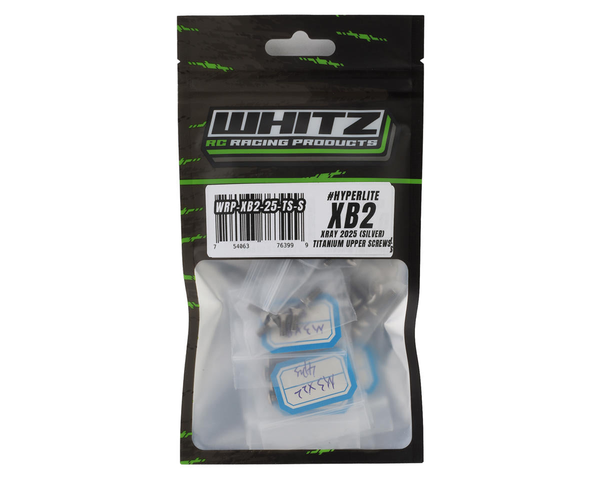 Whitz Racing Products Xray XB2 2025 HyperLite Titanium Upper Screws Kit (Silver)