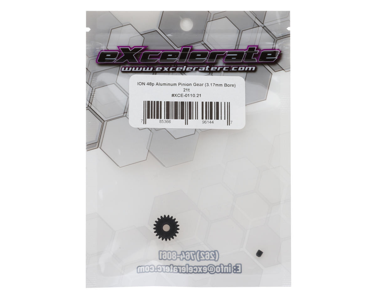 eXcelerate ION Aluminum 48p Pinion Gear (3.17mm Bore) (21T)