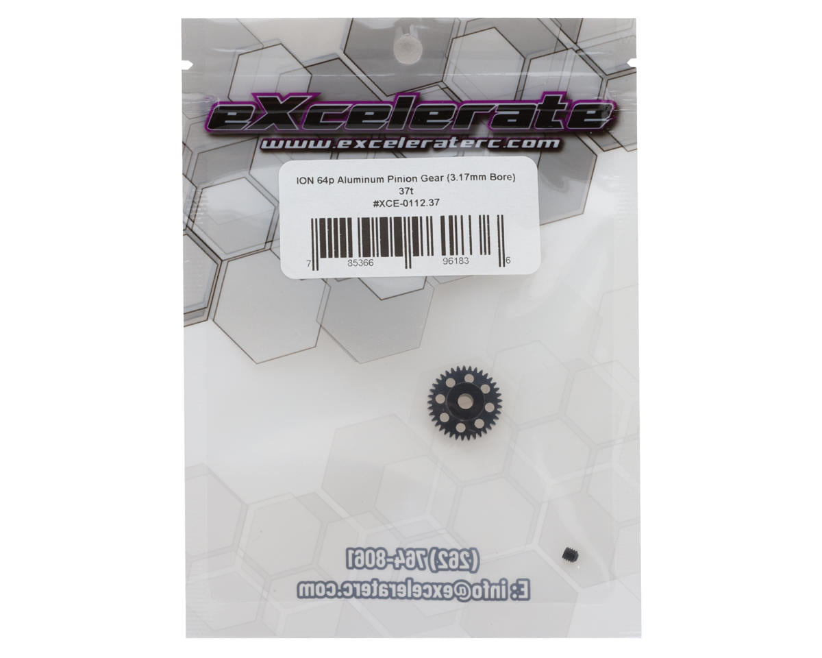 eXcelerate ION Aluminum 64p Pinion Gear (3.17mm Bore) (37T)