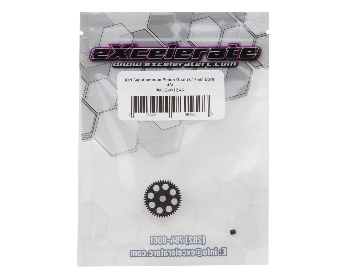 eXcelerate ION Aluminum 64p Pinion Gear (3.17mm Bore) (46T)