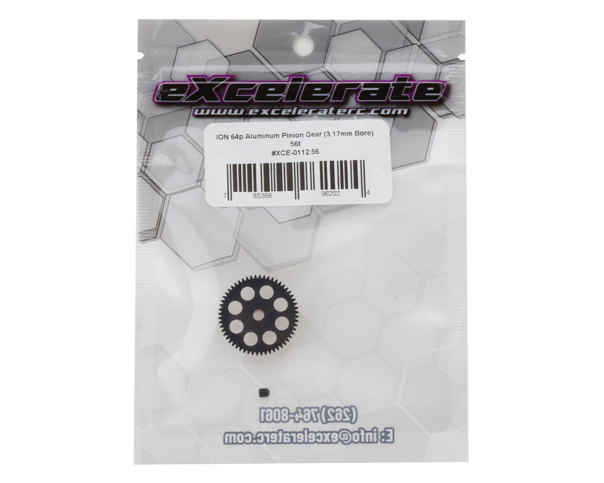 eXcelerate ION Aluminum 64p Pinion Gear (3.17mm Bore) (56T)