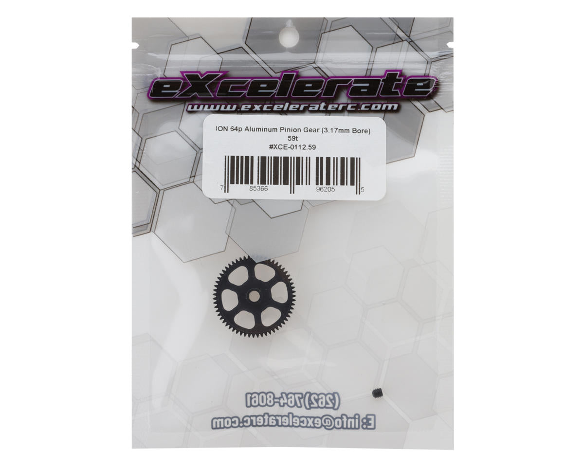 eXcelerate ION Aluminum 64p Pinion Gear (3.17mm Bore) (59T)