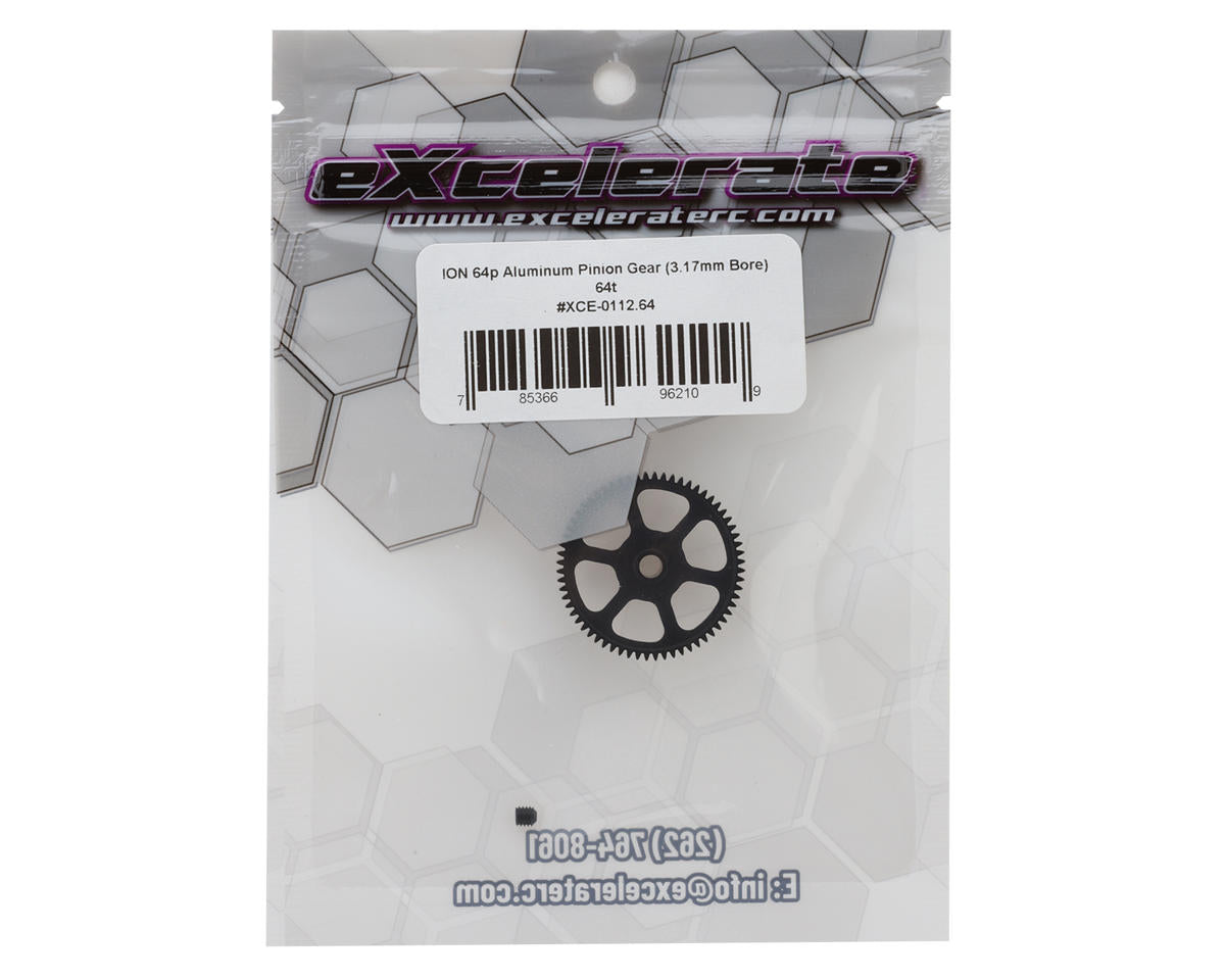 eXcelerate ION Aluminum 64p Pinion Gear (3.17mm Bore) (64T)