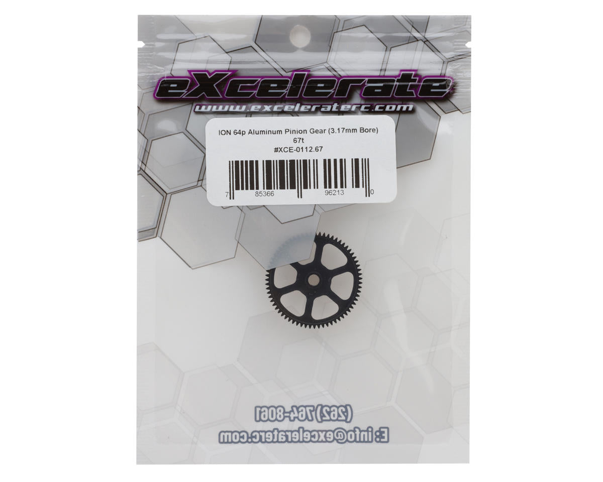 eXcelerate ION Aluminum 64p Pinion Gear (3.17mm Bore) (67T)