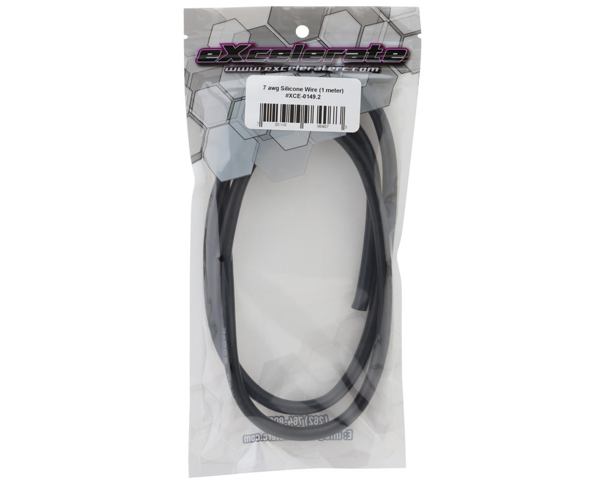 eXcelerate Silicone Wire (Black) (1 Meter) (7AWG)