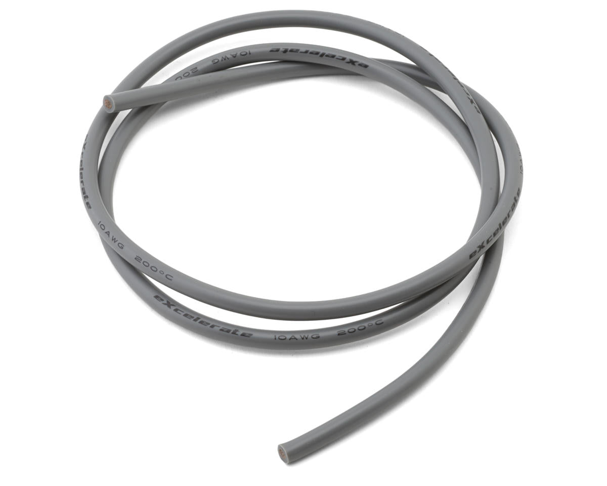 eXcelerate Silicone Wire (Grey) (1 Meter) (10AWG)