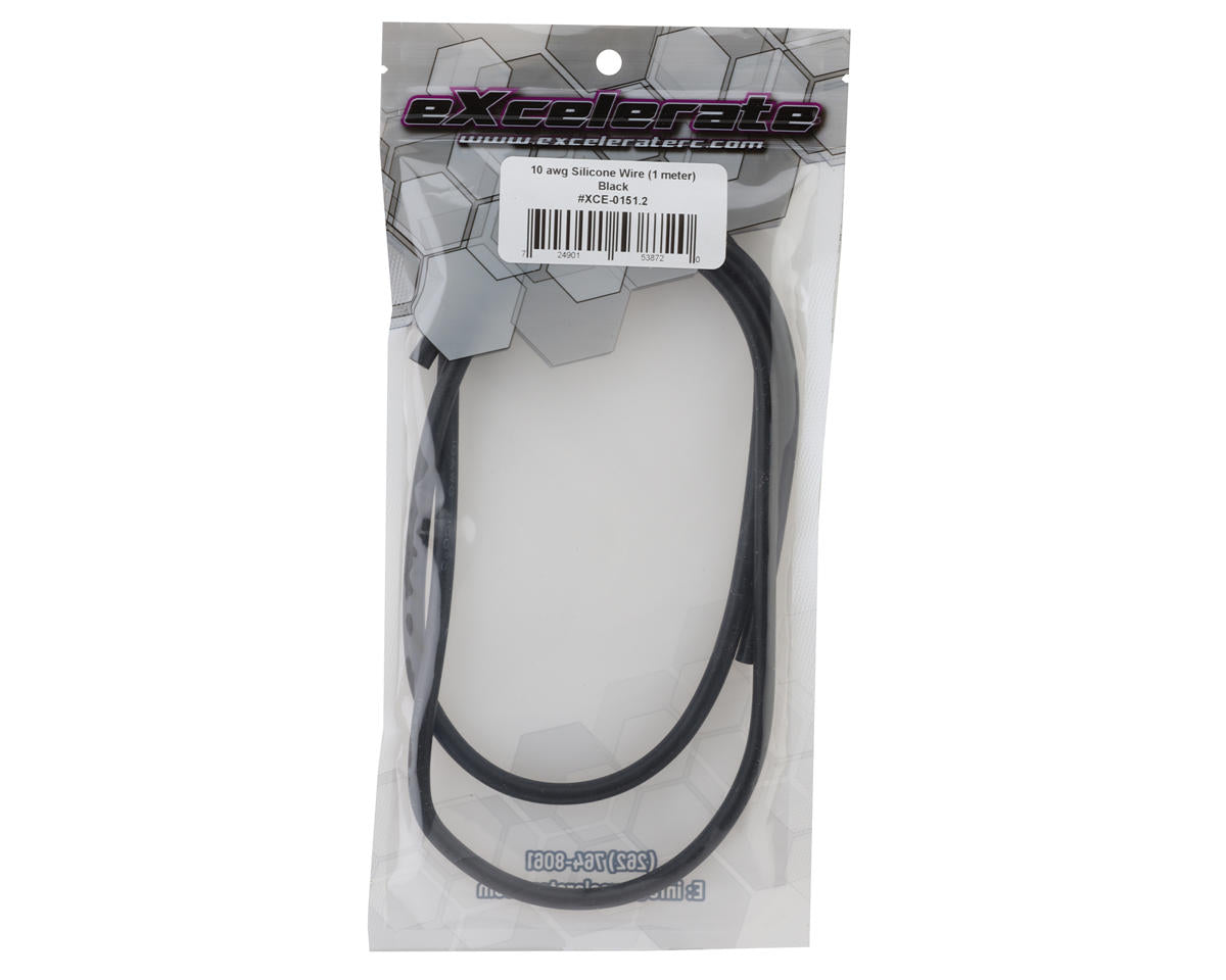 eXcelerate Silicone Wire (Black) (1 Meter) (10AWG)