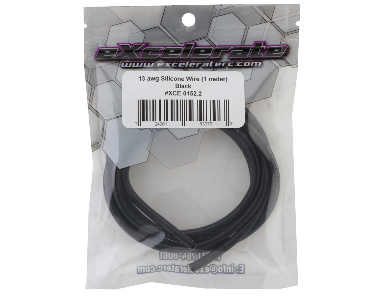 eXcelerate Silicone Wire (Black) (1 Meter) (13AWG)