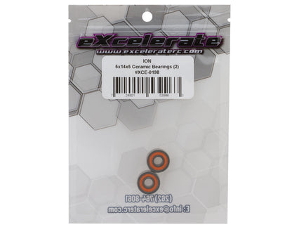 eXcelerate ION 5x14x5mm Ceramic Rubber Sealed Bearings (2)