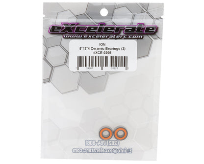 eXcelerate 5x12x4mm ION Ceramic Ball Bearings (2)