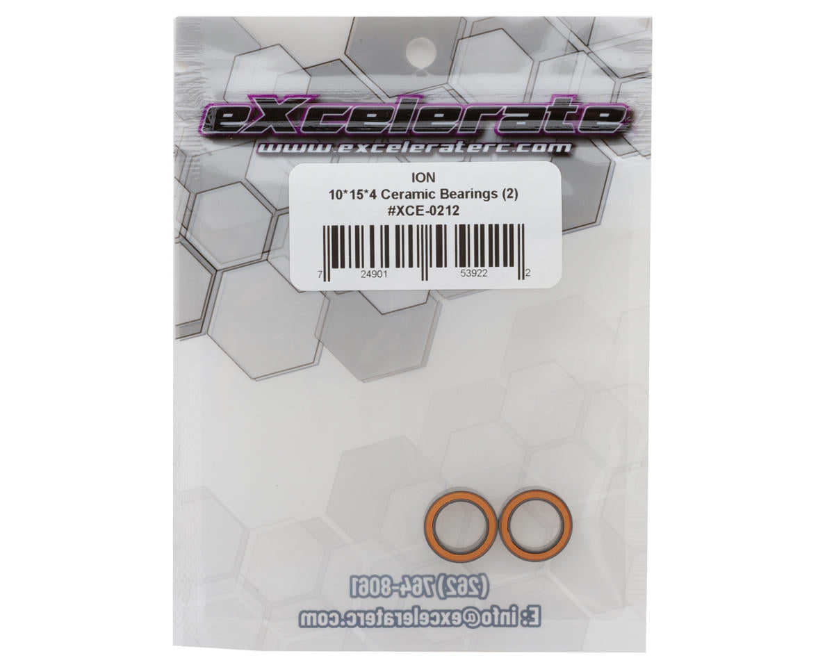 eXcelerate ION 10x15x4mm Ceramic Ball Bearings (2)