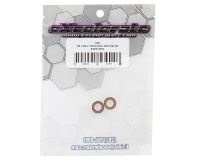 eXcelerate 1/4x3/8x3/16in ION Flanged Ceramic Ball Bearings (2)