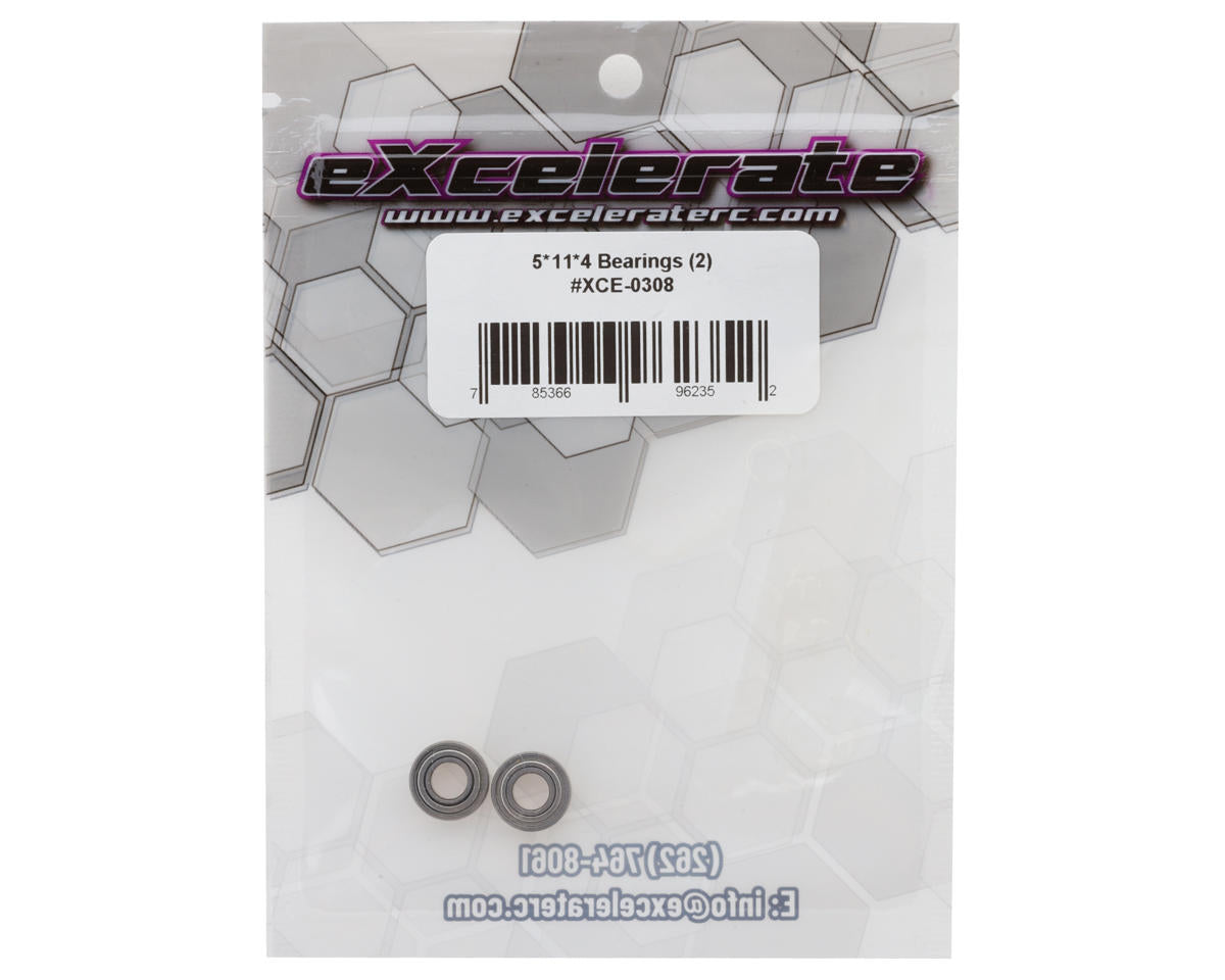 eXcelerate 5x11x4mm Metal Shielded Ball Bearings (2)