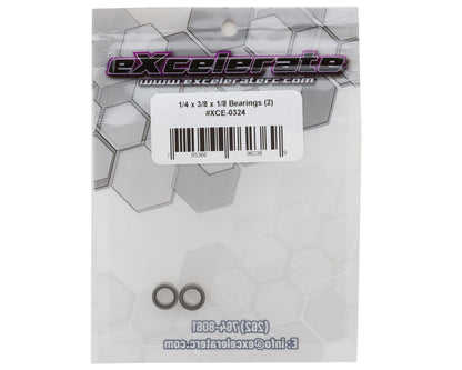 eXcelerate 1/4"x3/8"x1/8" Metal Shielded Ball Bearings (2)