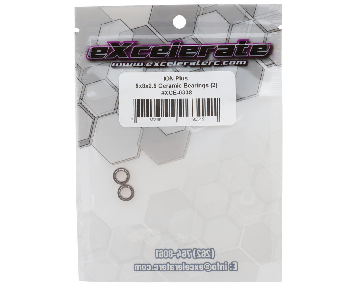 eXcelerate ION Plus 5x8x2.5mm Ceramic Ball Bearings (2)