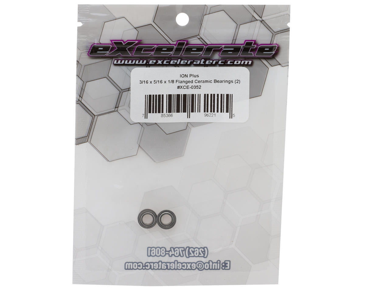 eXcelerate ION Plus 3/16x5/16x1/8" Flanged Ceramic Bearings (2)